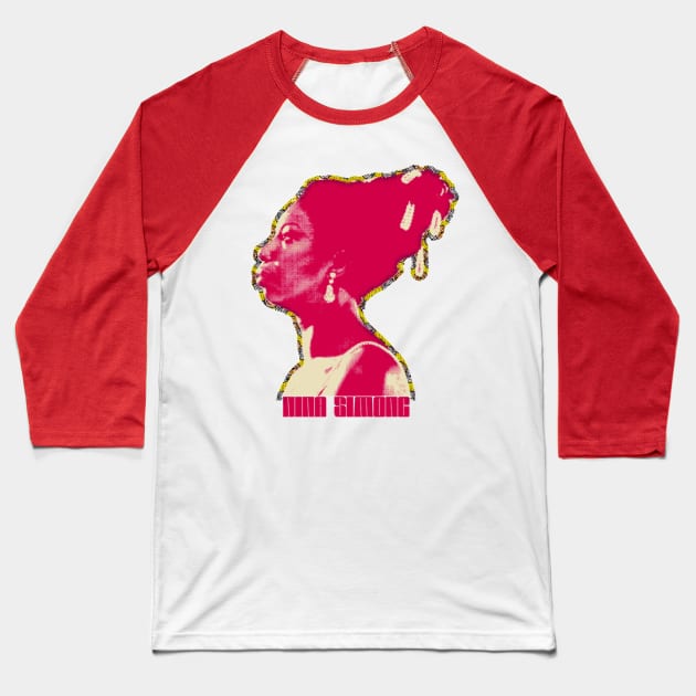 Nina Simone Baseball T-Shirt by HAPPY TRIP PRESS